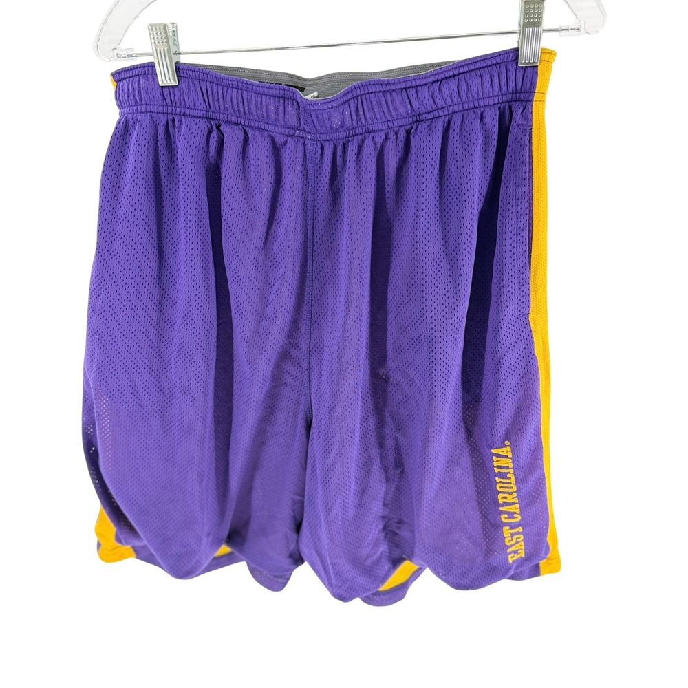 Nike East Carolina ECU Pirates Basketball Shorts Mens XL Purple Gold Dri-FIT
